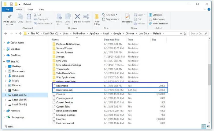 Chrome浏览器上恢复已删除的历史记录5